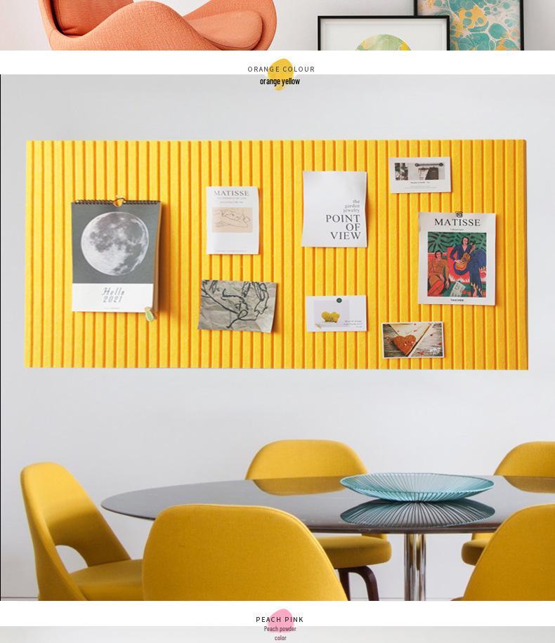 Vertical Stripe Felt Board – No-Punch Photo Display for Living Room & KTV Decor