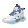 Lace-up-free Classmates Boys Mesh Breathable Basketball Shoes Middle and Older Children Non-slip Autumn Fashion Rotating Buckle Running Sneakers