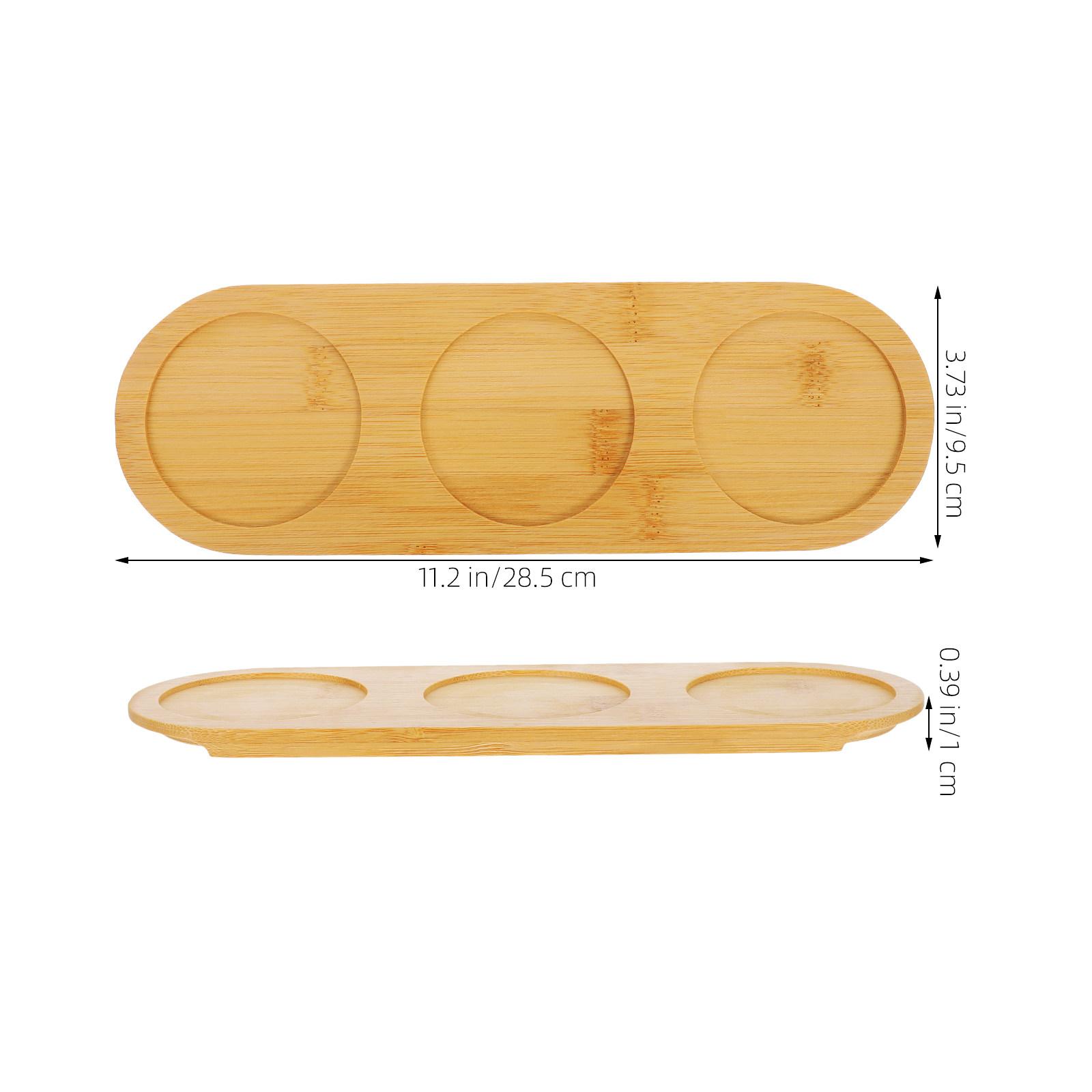 

Bamboo Beer Flight Board 3-Hole Design Glass Holder Anti-Slip Wooden Paddle Serving Tray for Wine Beer Cocktail Tasting Party шоколадный