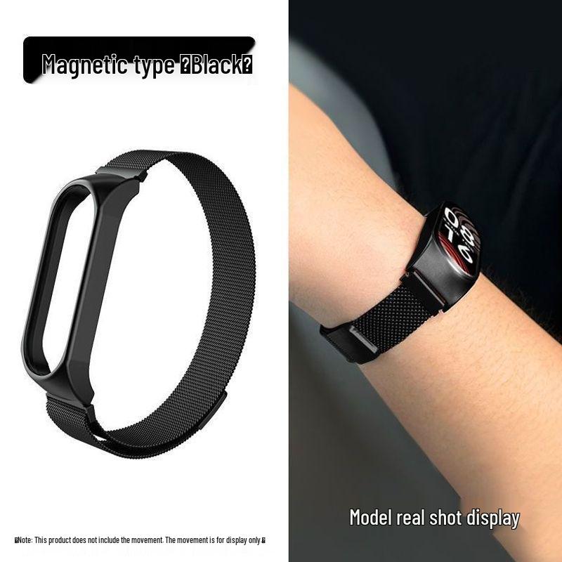 Milanese Magnetic Stainless Steel Strap for Xiaomi Band 7/6/5/4/3 NFC
