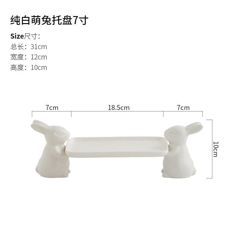 Kreative Kaninchen Dessert Platte Keramik Obst Platte Wohnzimmer Snack Candy Lagerung Tray Home Dekoration Kuchen Platte Geschirr