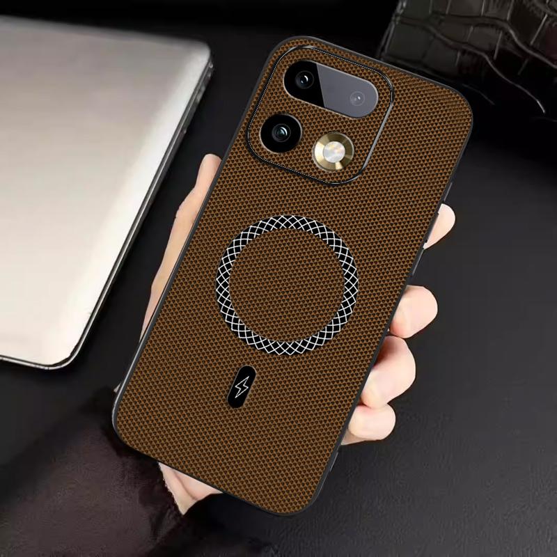 Biruiqu Realme 16 Pro Plus New Ultra-thin Magnetic Leather Shock-absorbing Protective Phone Case