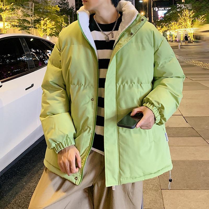 Down Padded Jacket Men s Winter New Velvet Thickened Boys Bread Jacket Padded Jacket M