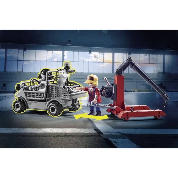 Playmobil - 70834 - atelier de réparation air stuntshow avec grue mobile