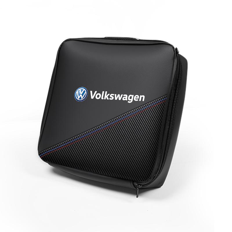 VW Car Rechargeable Gun Storage Box Leather Organizer Case For VW GTI Polo Golf MK6 Passat B6 Tiguan Arteon Jetta T-ROC ID.4 CC zf8
