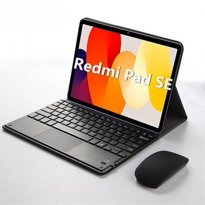 Kožené pouzdro na Bluetooth klávesnice pro Xiaomi Pad 5 6 Pro Redmi Pad SE 11palcový 2023 10,6 bezdrátová klávesnice Myš silikonový nárazuvzdorný ochranný kryt