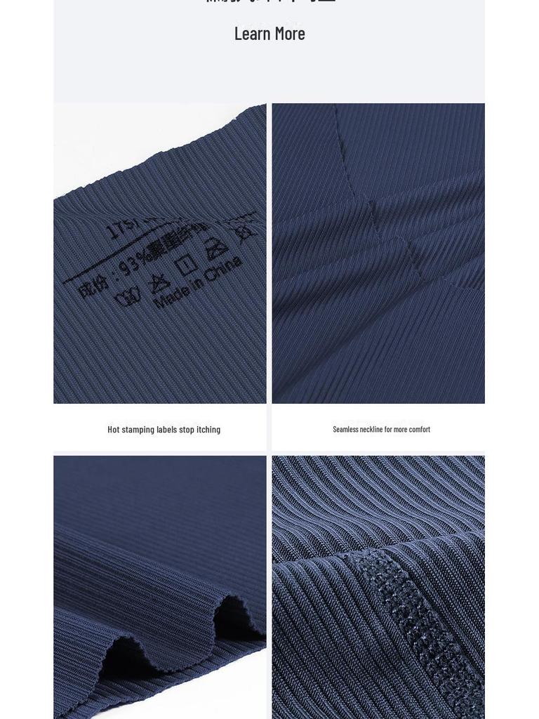 Men's Summer Ice Silk V-Neck T-Shirt – Short Sleeve, Solid Color, Slim Fit