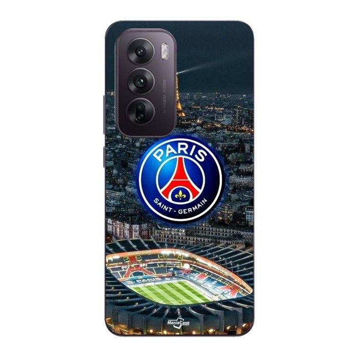 Coque Pour Oppo Reno 12 5g PSG logo stade nuit tour eiffel Maniacase