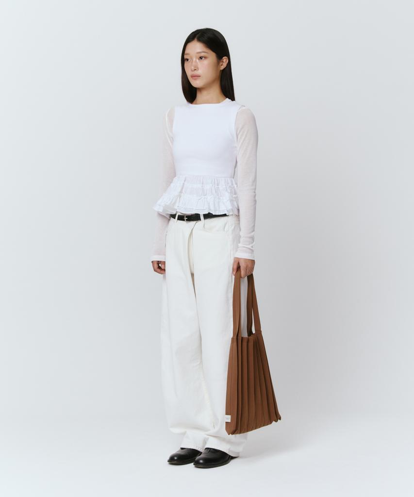 Pleatsmama New Shoulder Bag Camel