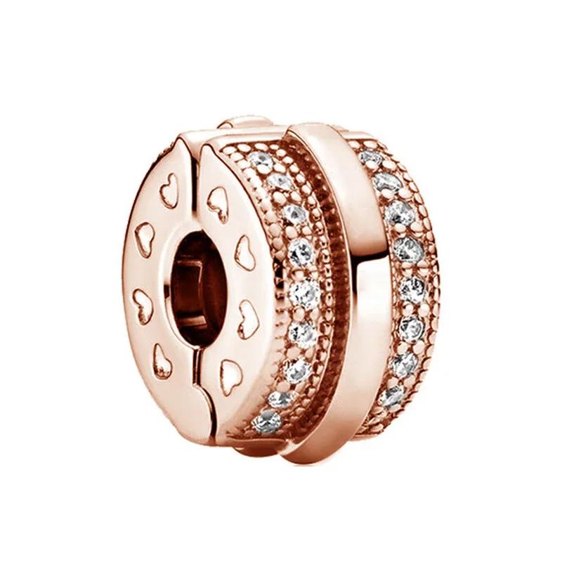 Original Copper Colorful Safety Buckle Star Starfish Shell Heart Bead Charms For Diy Bracelet Women Gift