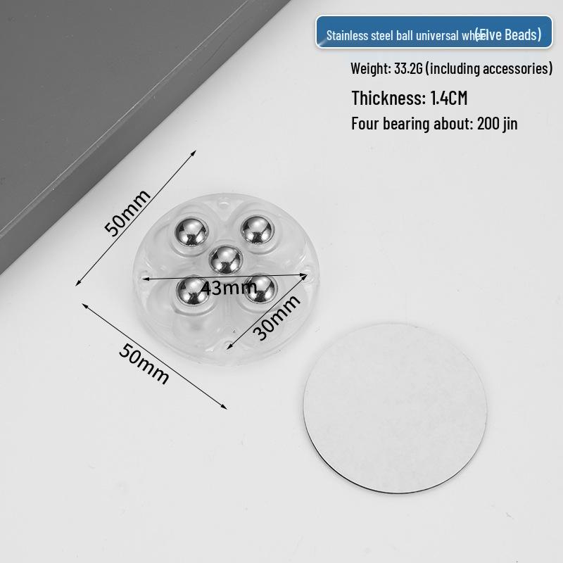 Cicha Samoprzylepna Podstawa Mobilna: Uniwersalne kółko bez wiercenia z pogrubionym łożyskiem kulkowym do użytku domowego