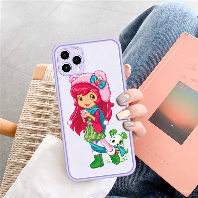 Strawberry Shortcake Phone Case for iPhone X XR XS 7 8 Plus 11 12 13 Pro MAX 13mini Translucent Matte Case