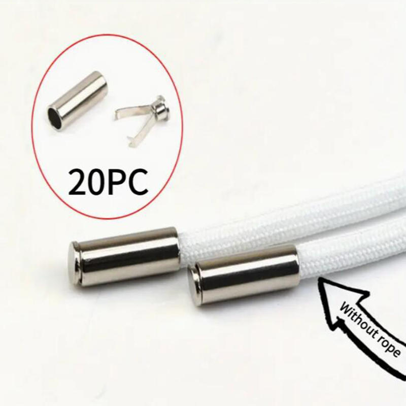 20PCS Practical Shoe Lace Ends Tip Hat Drawstring Fixing Buckle Mutli-Purpose Shoelace Replacement Heads for Shoes, Jackets
