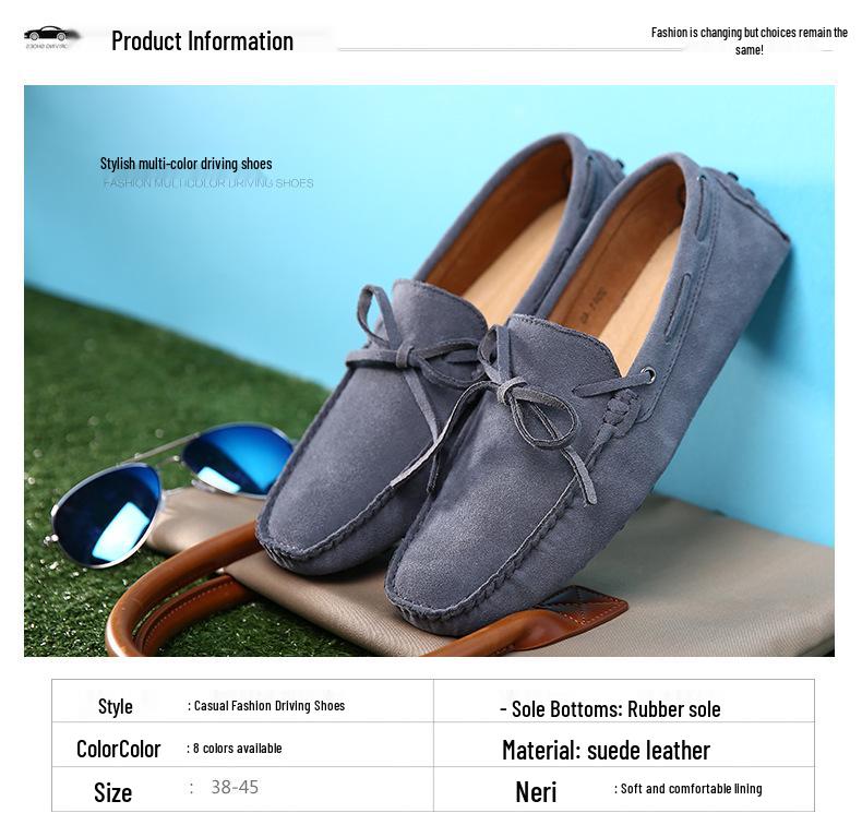 Men's Plus Size Suede Loafers Sizes 45-49: Casual and Comfortable Driving Shoes
