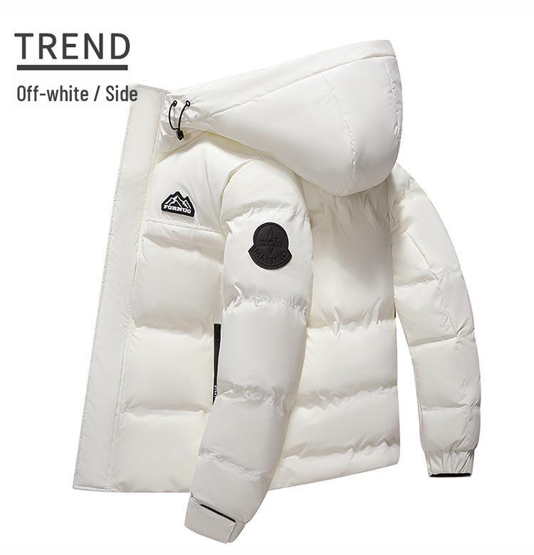 2025 Men's Winter White Duck Down Hooded Jacket - Thick, Windproof, Waterproof, Warm Outdoor Coat