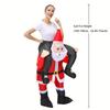 Christmas Costume, Party Set Christmas Eve Holiday Fun Character Riding Santa Inflatable Costume Figure Clothes