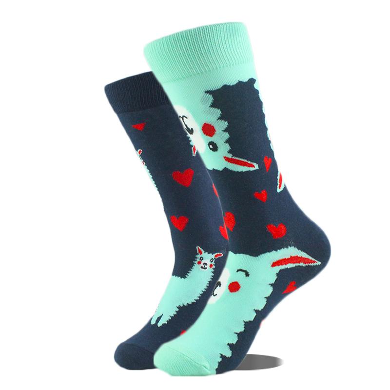 AB Professional Design Funny Socks Men Happy Animal Music Beer Skarpetki Sokken Hip Hop Big Size Meias Skateboard Divertidos