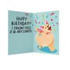 Dog Fart Greeting Card Cute Fun Creative Dog Pattern Touch Play Music For Birthday Celebration