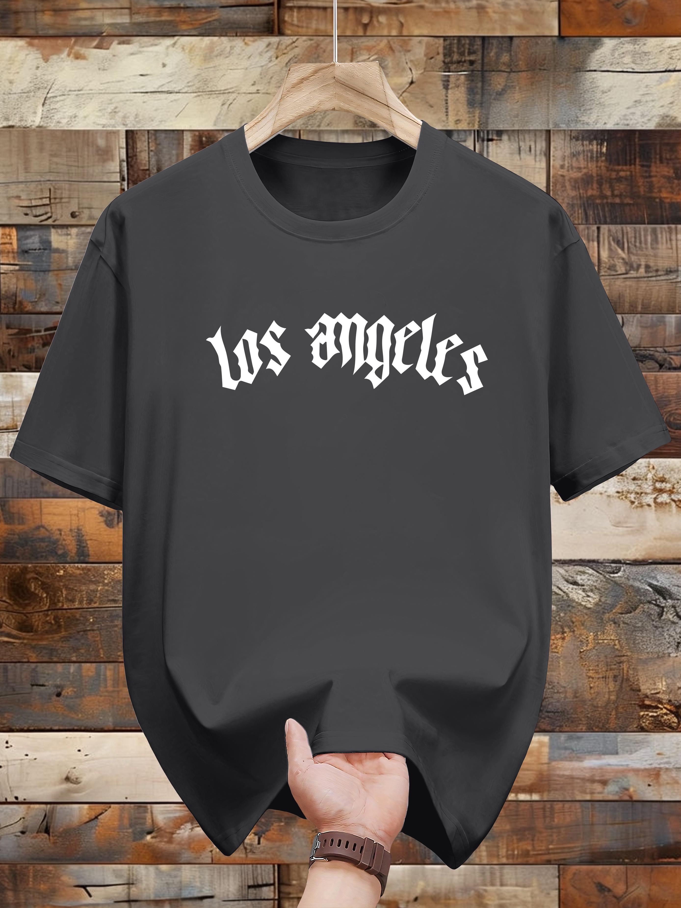 Los Angeles Graphic Tee - 100% Cotton Casual Crew Neck T-shirt XL