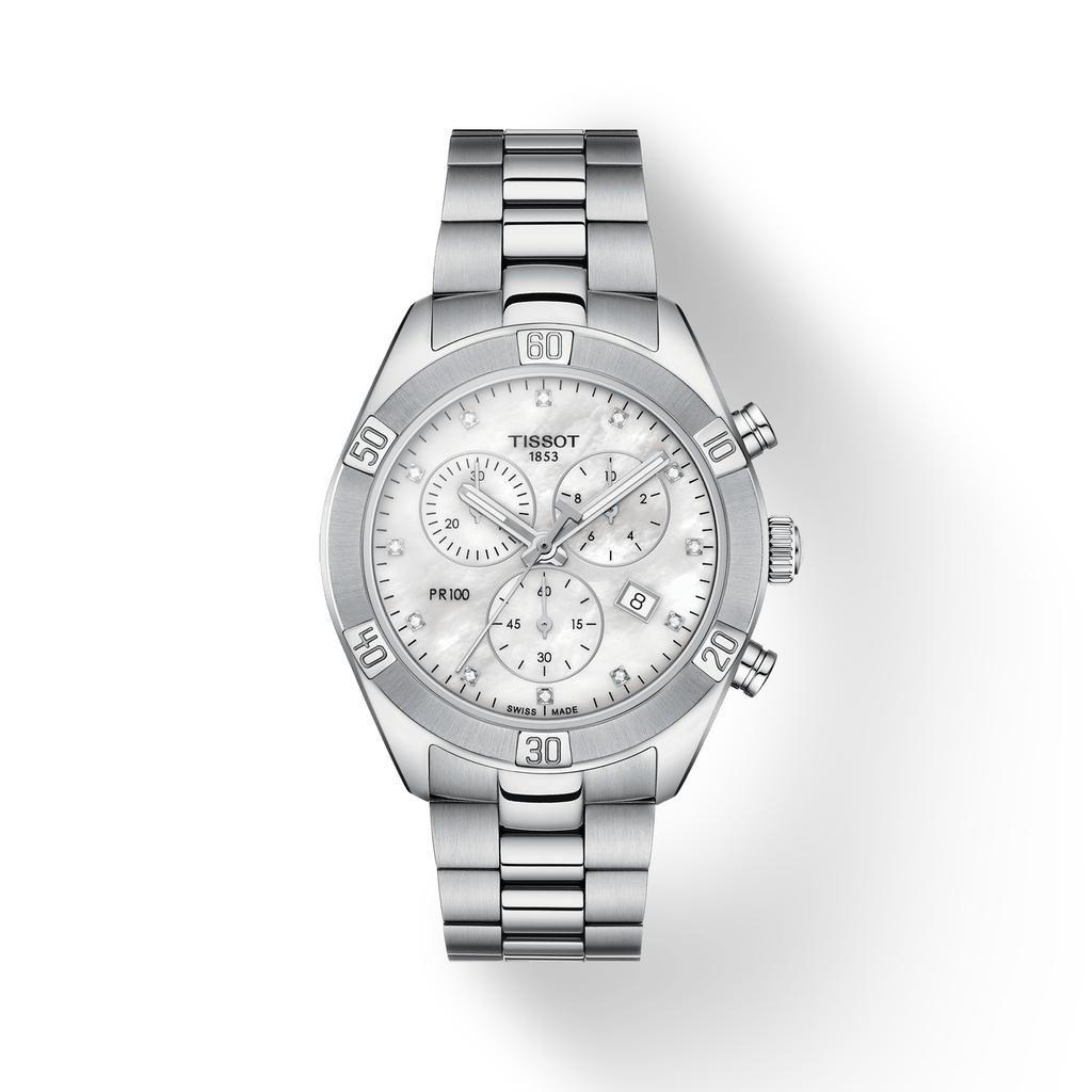 Tissot Stainless Steel white mother of pearl Dial Men's Fashion Watch T101.917.11.116.00