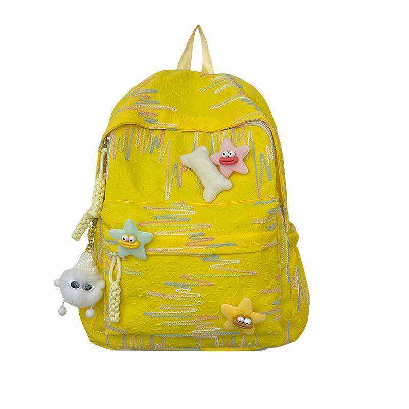Korean-style Fresh Backpack, InS-style Fashionable Embroidered Thread Computer Backpack