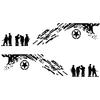 2Pcs Black Vinyl Decal Stickers For Ranger Pickup Truck
