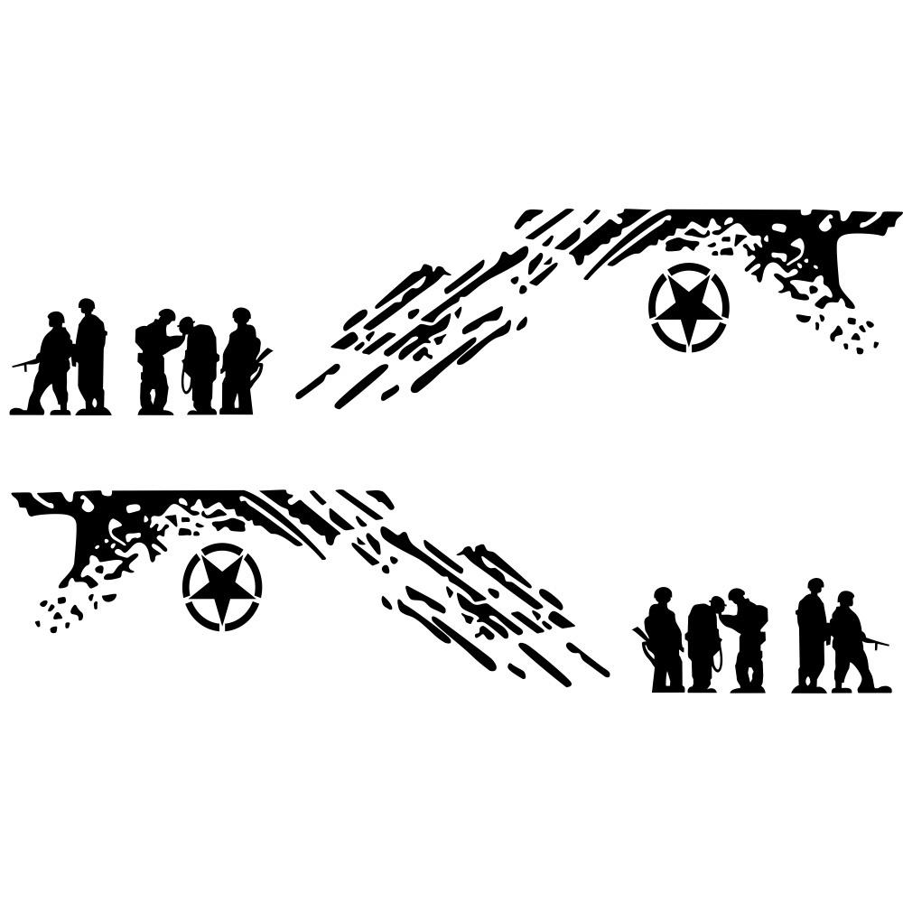 2Pcs Black Vinyl Decal Stickers For Ranger Pickup Truck