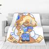 Pure Vanilla Cookie Pastel Plush Blanket Cookie Run Kingdom Throw Blankets for  Sofa Bedding Lounge 150*125cm Bedspreads