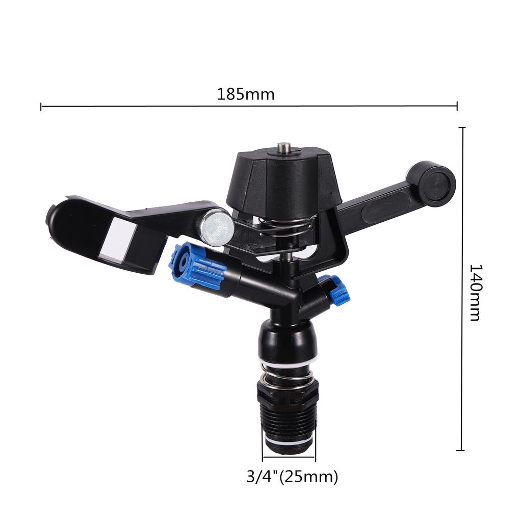 Garden 3/4" Male Thread Rocker Sprinklers 360 Degree Rotating Automatic Nozzles Agriculture Irrigation Water Device 10 Pcs