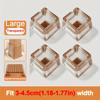 Upgrade Thick Super Wearproof Anti-Slip Granule Chair Leg Caps - Fit 0.79-1.18inch To 1.57-1.97inch Diameters and Widths - Plastic -Silent and Durable