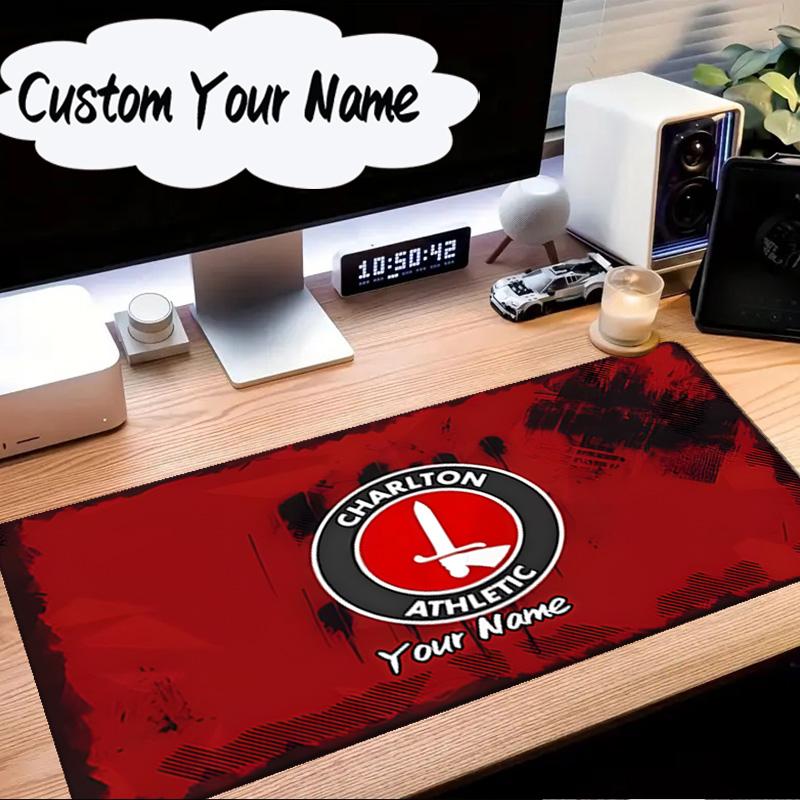 Custom Name Mouse pad Charlton FC Crest Mouse Pad Desk Mat, Non-Slip Rubber Backer Pad For Computer Notebook Gaming Mouse Pad Birthday Gift