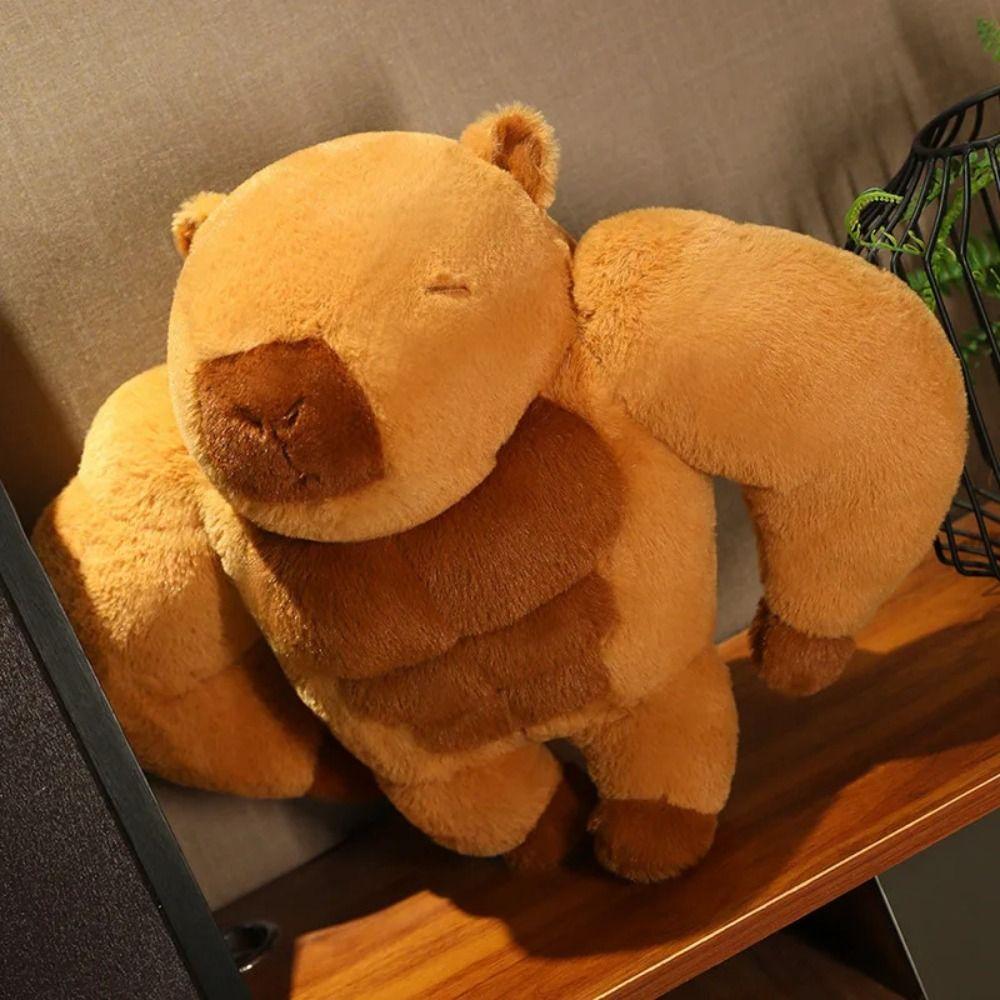 Stuffed Muscle Capybara Plushies Toy PP Cotton Plushies Capybara Stuffed Toy Birthday Gifts