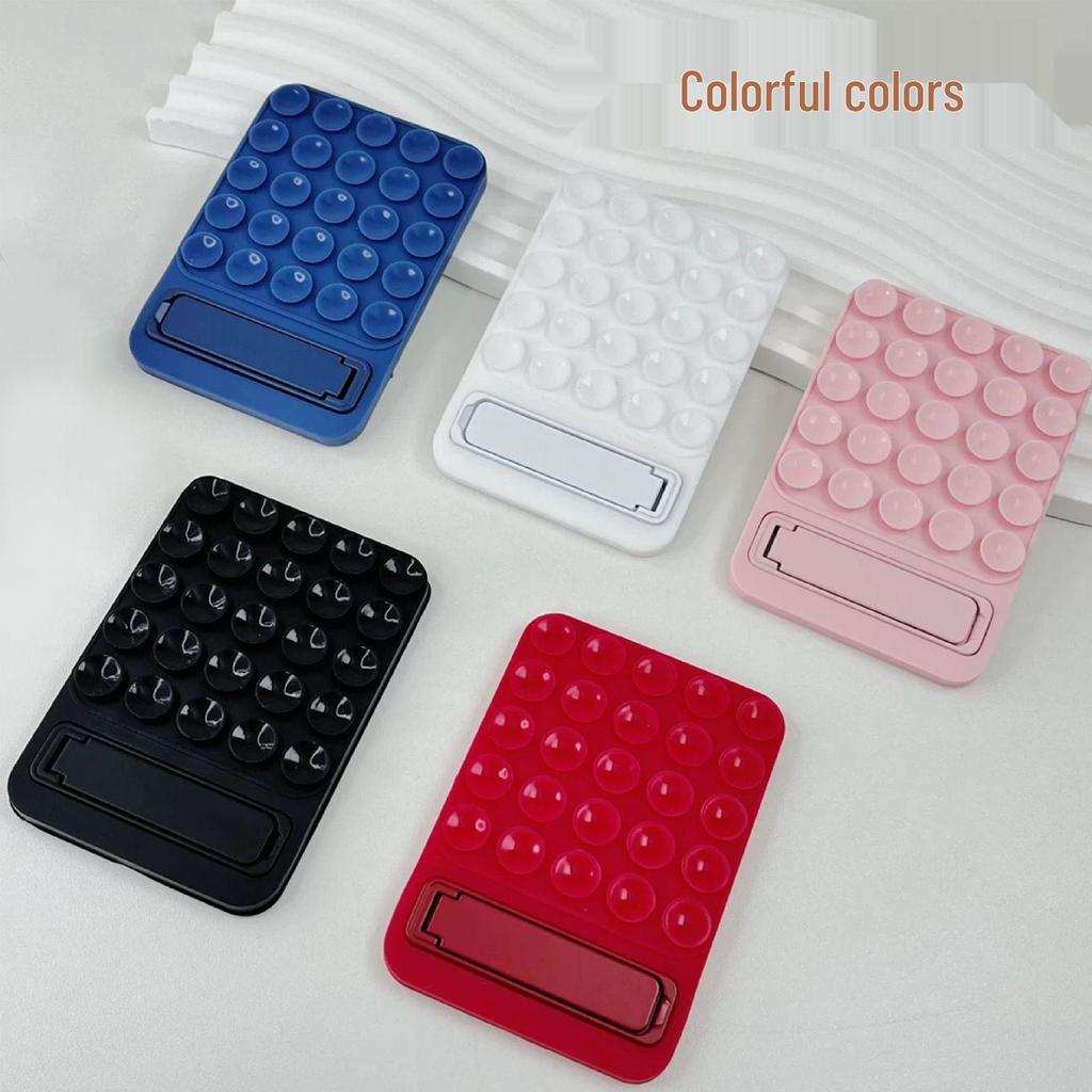 Silicone Suction Cup Phone Stand & Holder - Universal Folding Back Sticker.