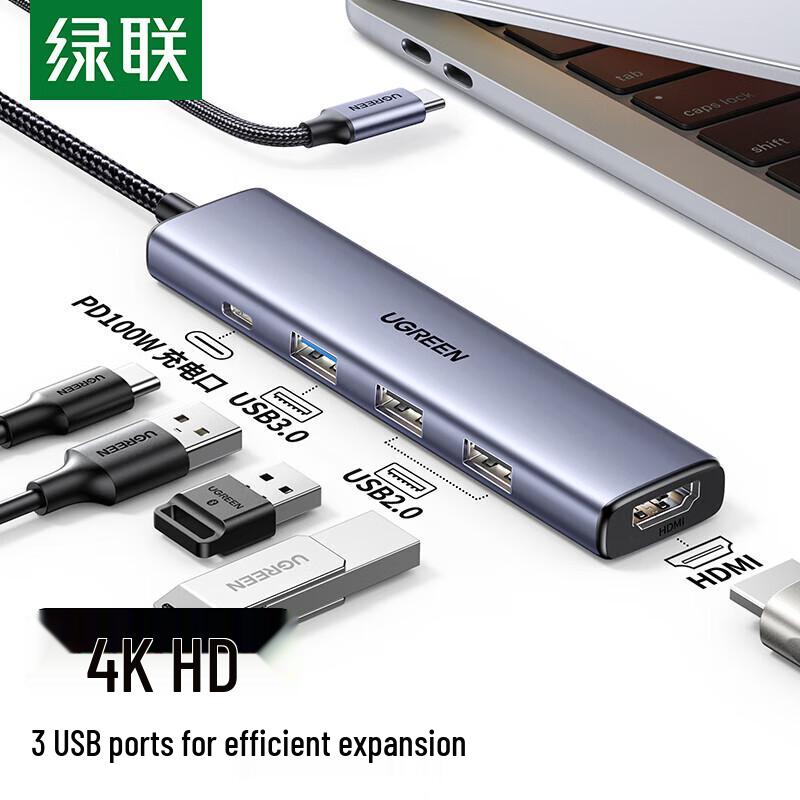 Ugreen USB-C 5-in-1 Hub with HDMI & Power Delivery