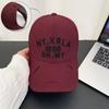 Empty top embroidered letters trendy baseball cap men's big head circumference visor hole hard top versatile cap women