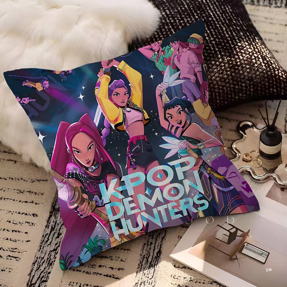 Classic Kpop D-Demon Movie Hunters Pillow Cover Sofa Cushion Cover Home Room Decoration Children Gift