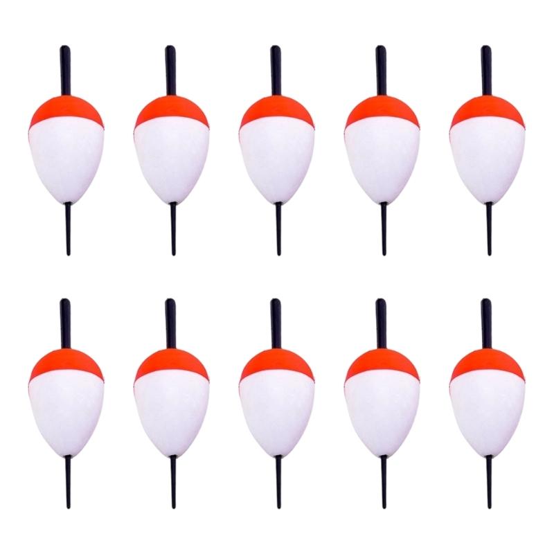 10Pcs High Hardness Hard Foam Buoys Float Floating Buoys Red And White Foam Sea Fishing Bobber for Fishing Tackle