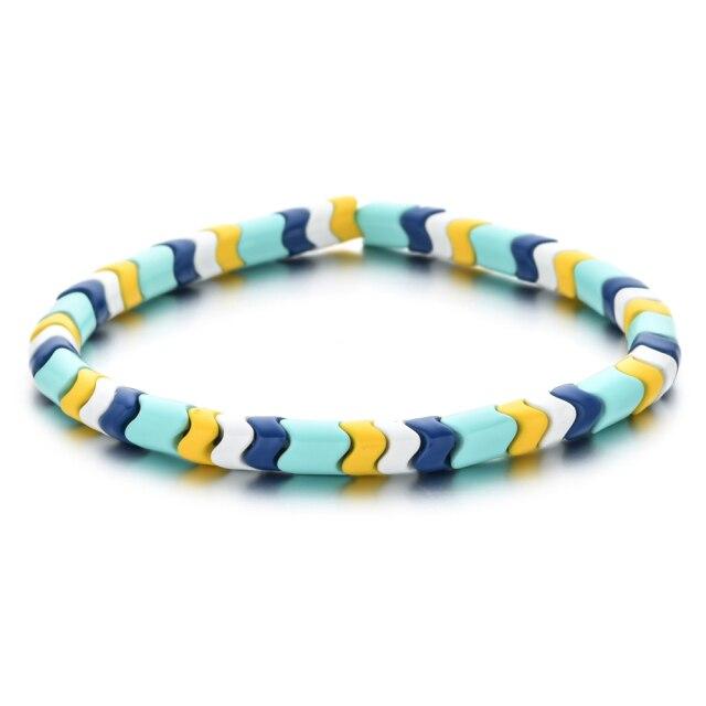 

Подарки для вечеринок DIY Wave Stacking Coloful Boho Gold Besele Bracele Регулируемый браслет-обертка для женщин Модные браслеты из камня Ювелирные изделия Adjustable