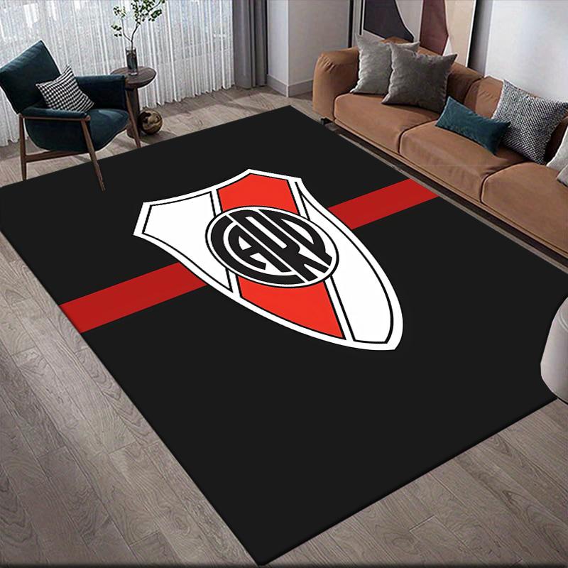 Club Atletico River Plate Flannel Pattern Square Carpet,Area Rug,Carpet Rug for Living Room Bedroom Sofa Playroom Decor,Non-slip Floor Mat