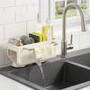 Punch Free Suction Cup Sink Drain Rack Wall Mounted Dishcloth Drying Rack  for Kitchen