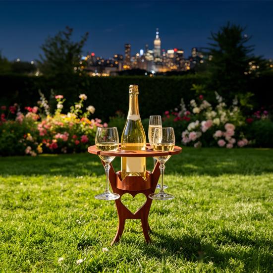 Outdoor Wine Glass Rack Portable Compact with Ground Stake Easy To Assemble Rack for Outdoor Activities