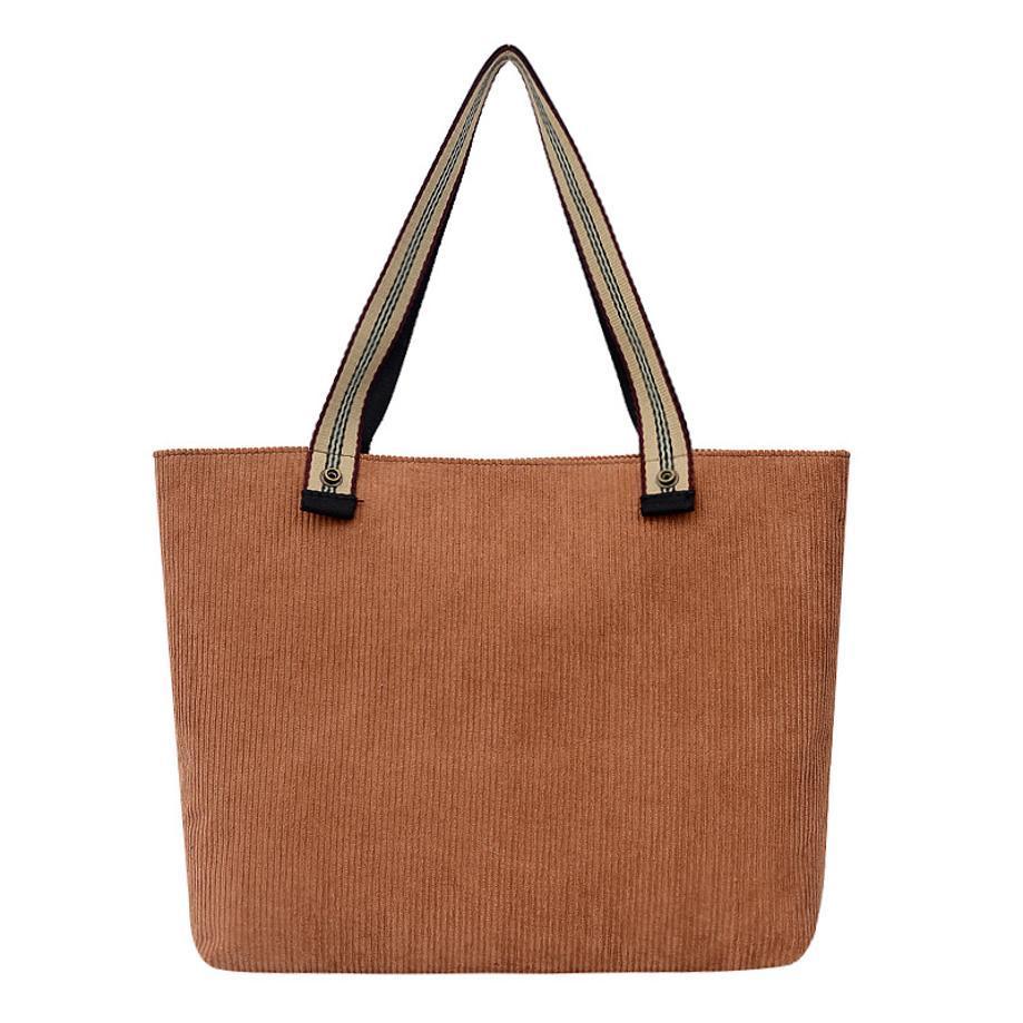 1 Pcs Women Corduroy Shoulder Bag Canvas Crossbody Bags Handbag Tote Messenger Bags For Girls Wholesale