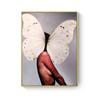HAOCHU Posters and Prints Flowers Feather Sexy Women Character Canvas Painting  Wall Pictures For Living Room Home Decoration