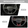 Interior Steering Wheel Cover Trim Bezels For + Ford Bronco Sport Red Carbon