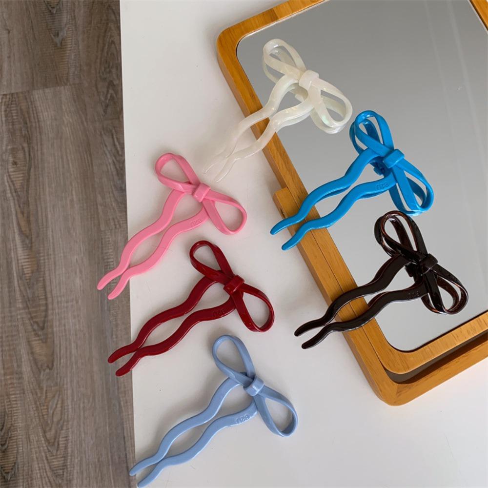 Haarstab Schleife Essigsäure Chinesischer Stil Kopfschmuck Pan Haargabel Niedliche U-förmige Haarnadel Damen