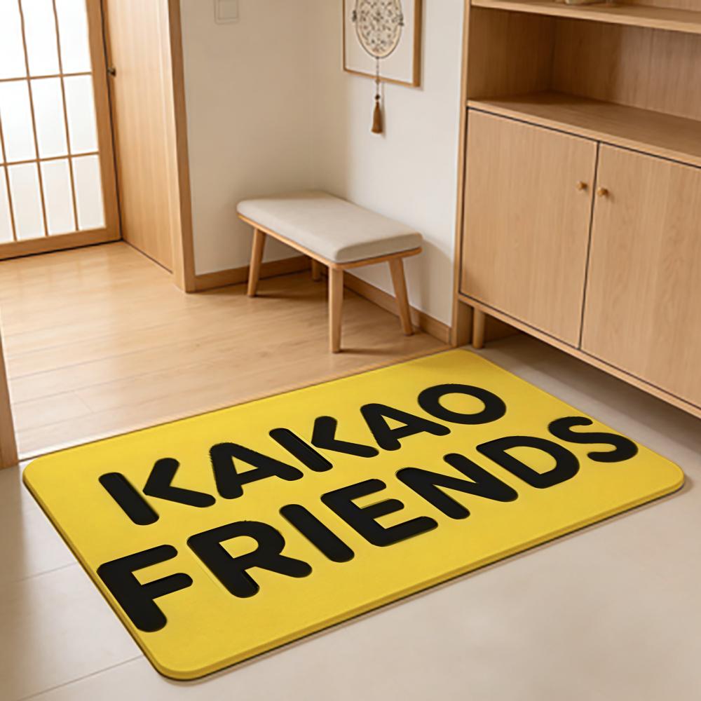 ANIME K-Kakao Friends Floor Mat Absorbent Floor Mat Non-Slip Entrance Rug for Bathrooms Restrooms and Toilets