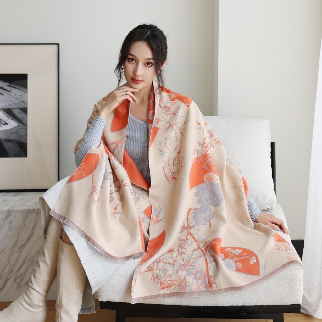 Print Cashmere Scarf Women Thick Warm Winter Blanket Female Luxury Quality Shawl Wrap Bufanda  Poncho Echarpe Pashmina