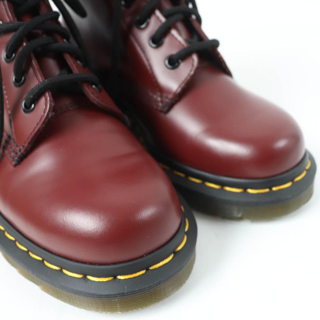 Excellent Dr.Martens Boots SMOOTH 1460 8 Holes Cherry Red Leather Women Used