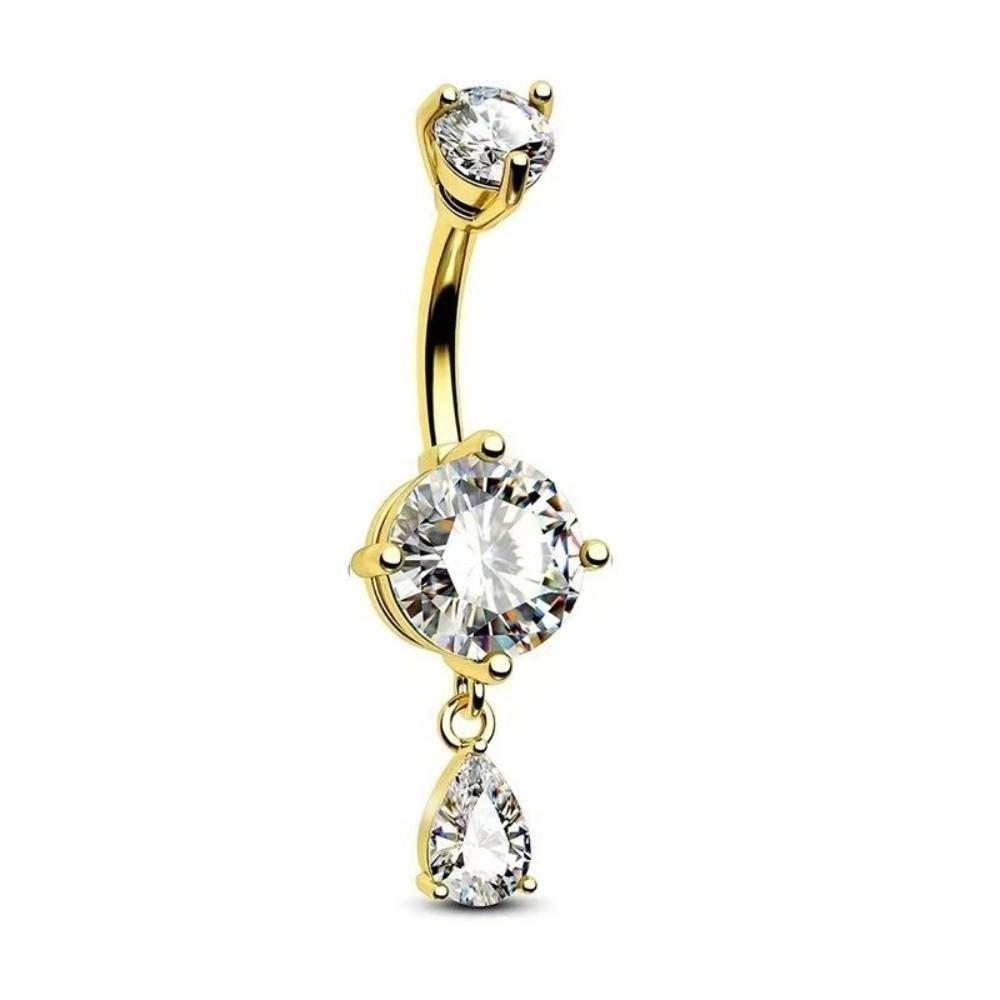 Crystal Navel Ring Stainless Steel Belly Piercing Jewelry Fashion Belly Button Rings Sexy