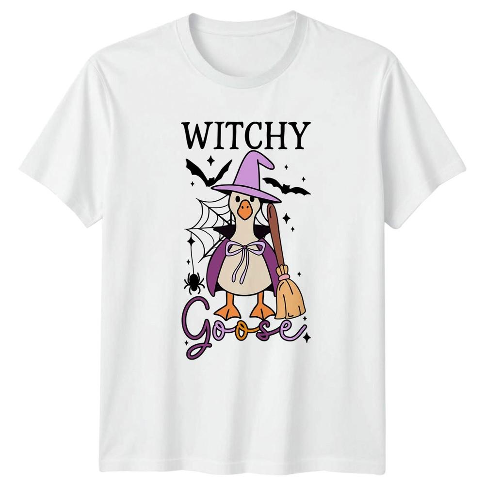 Witchy Goose Unisexs TShirt Witchy Goose Halloween Halloween Gift For Her S